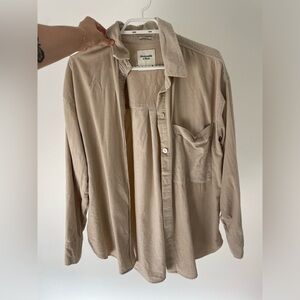Abercrombie Oversized Corduroy Buttonup